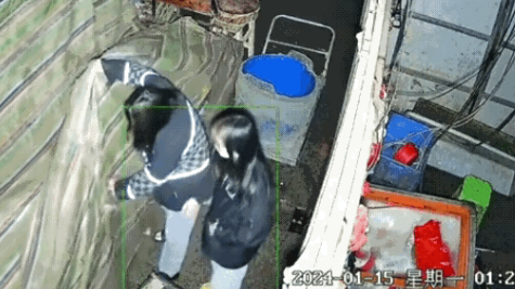 俩年轻女孩半夜偷菜，摊主发现后乱棒打跑